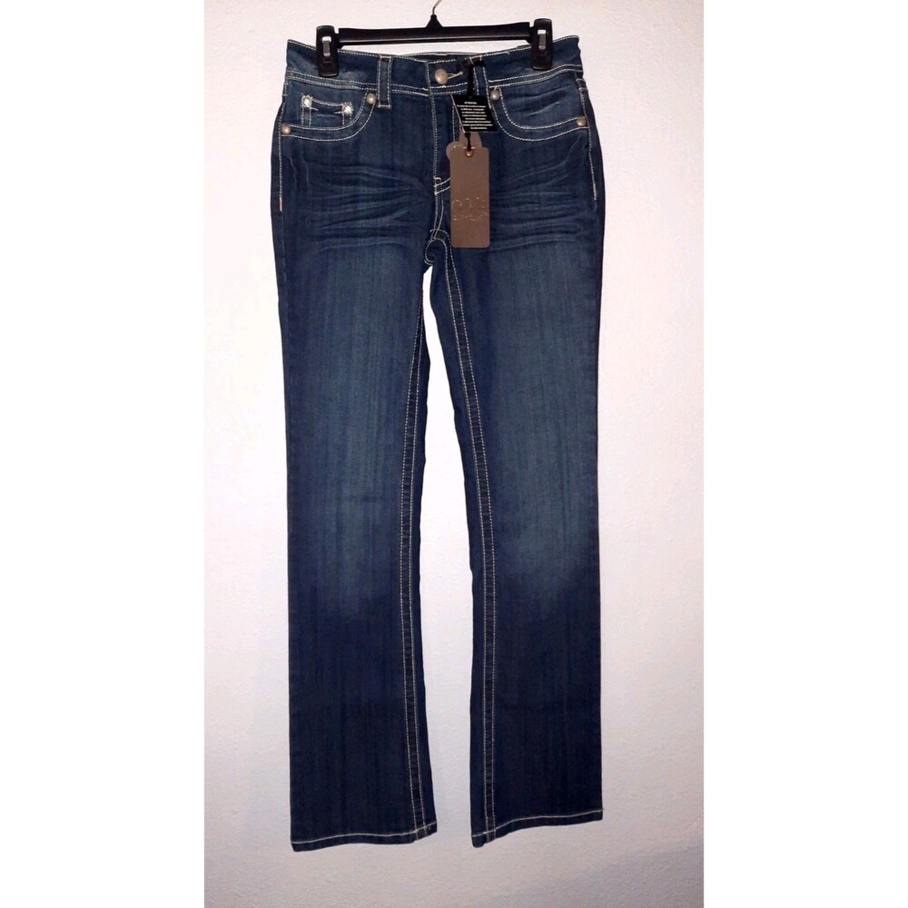 SUKO Jeans Size 6 Embellished Embroidered Pockets Boot Cut